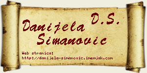 Danijela Simanović vizit kartica